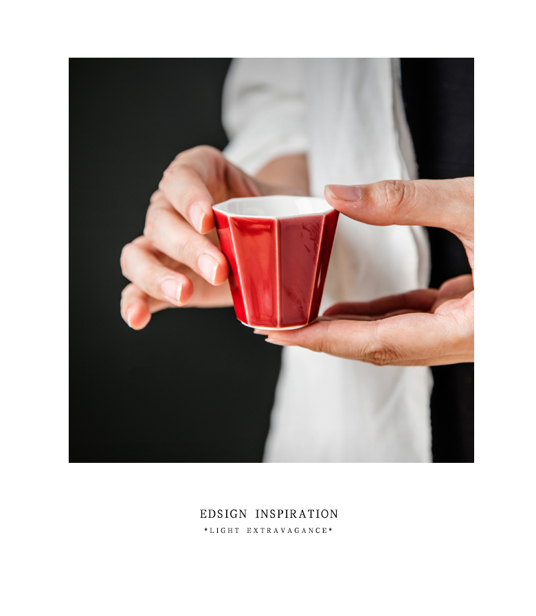 The Self - "appropriate content ruby red cup jingdezhen ceramic sample tea cup masters cup noggin household kung fu tea set