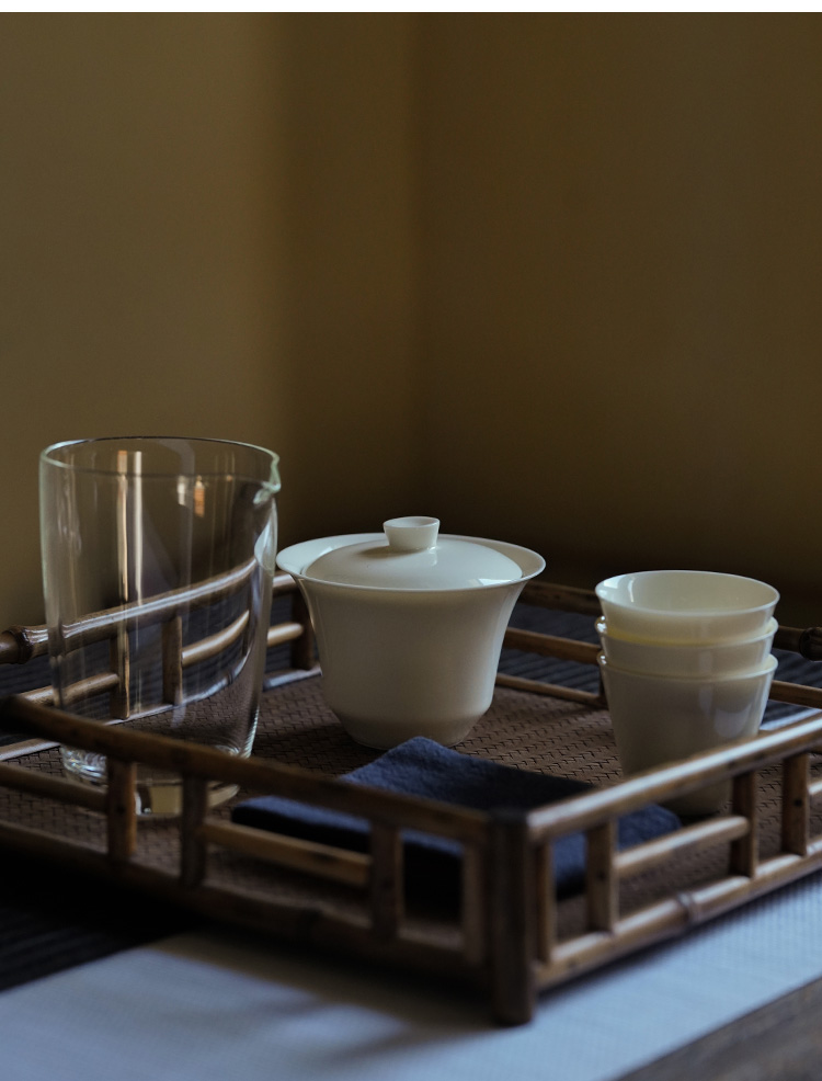 The Self - "appropriate content of jingdezhen manual ultra - thin tureen single bowl tea sets tea bowl of kung fu tea cups