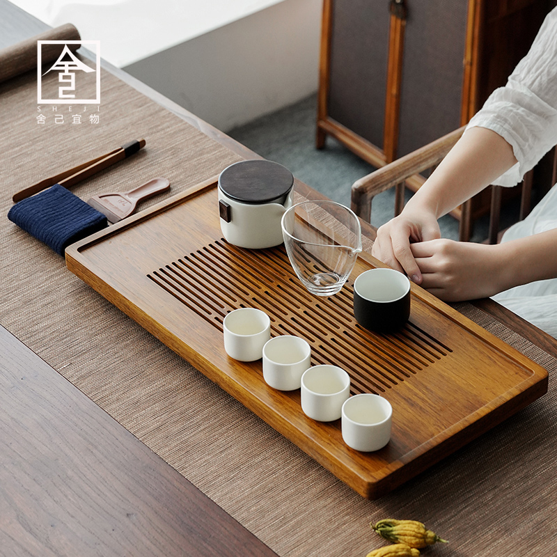 Tea Tray Home Tea Table Kung Fu Tea Set Group Modern Minima Small Tea Tea Terrace Can Drain Tea Sea