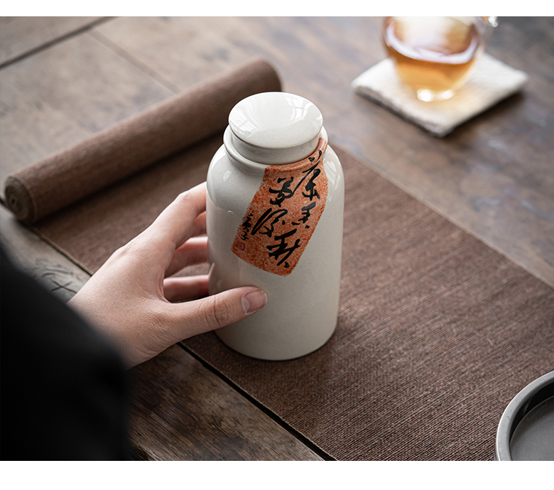 The Self - "appropriate content on the glaze color caddy fixings manual sealing ceramic POTS of tea warehouse ceramic pot small POTS storage tanks