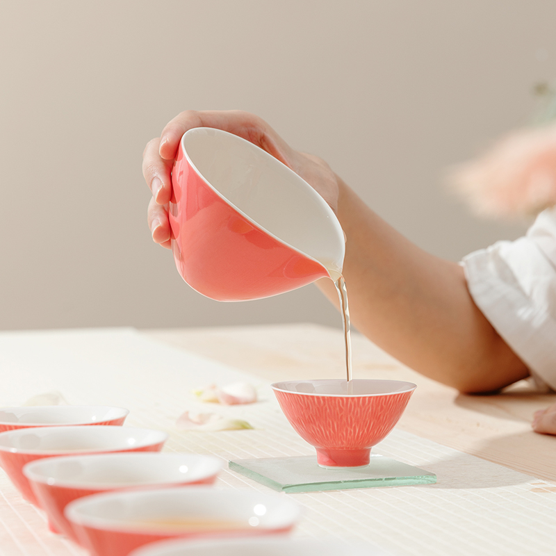 The Self - "appropriate content carmine sample tea cup kung fu tea cups suit small tea tea cups jingdezhen manually