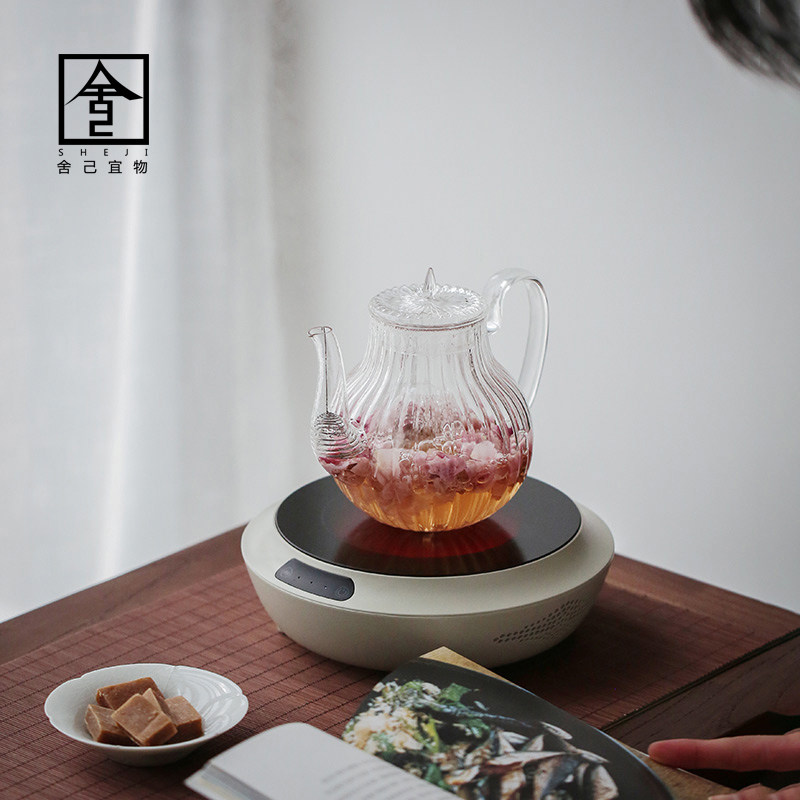 Water Boiling no Outer spray tea tea teapot glass Chamomile Pot Household High Temperature Resistant Bubble Teapot Filter Large heat and transparent