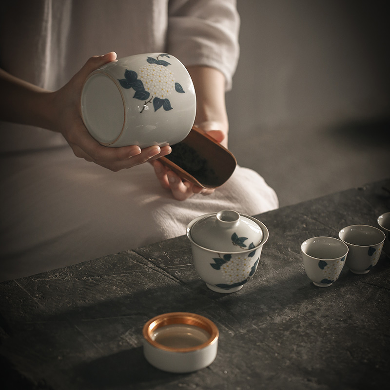 Japanese tea pot seal pot home medium to restore ancient ways small POTS ceramic pu - erh tea storage tanks