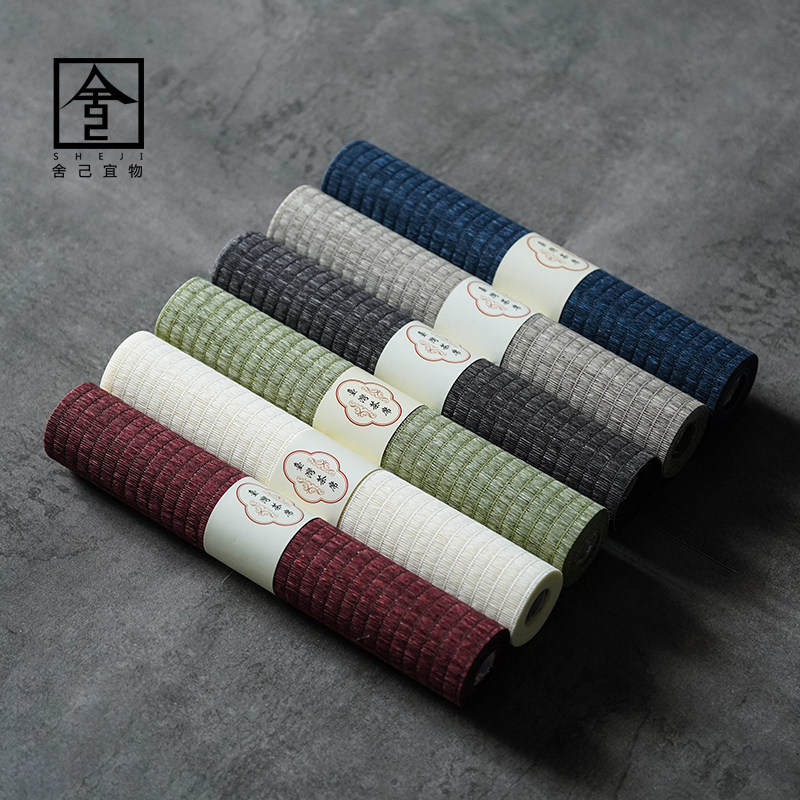Taiwan tea mat tea cloth Japanese Zen waterproof tea mat cotton linen fabric tea table tea pan mat table flag tea ceremony accessories