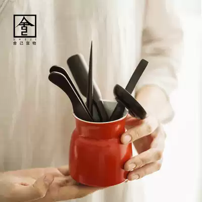 Tea set accessories ebony tea ceremony six gentlemen Tea Needle tea knife tea cone set tea accessories tea spoon tea clip