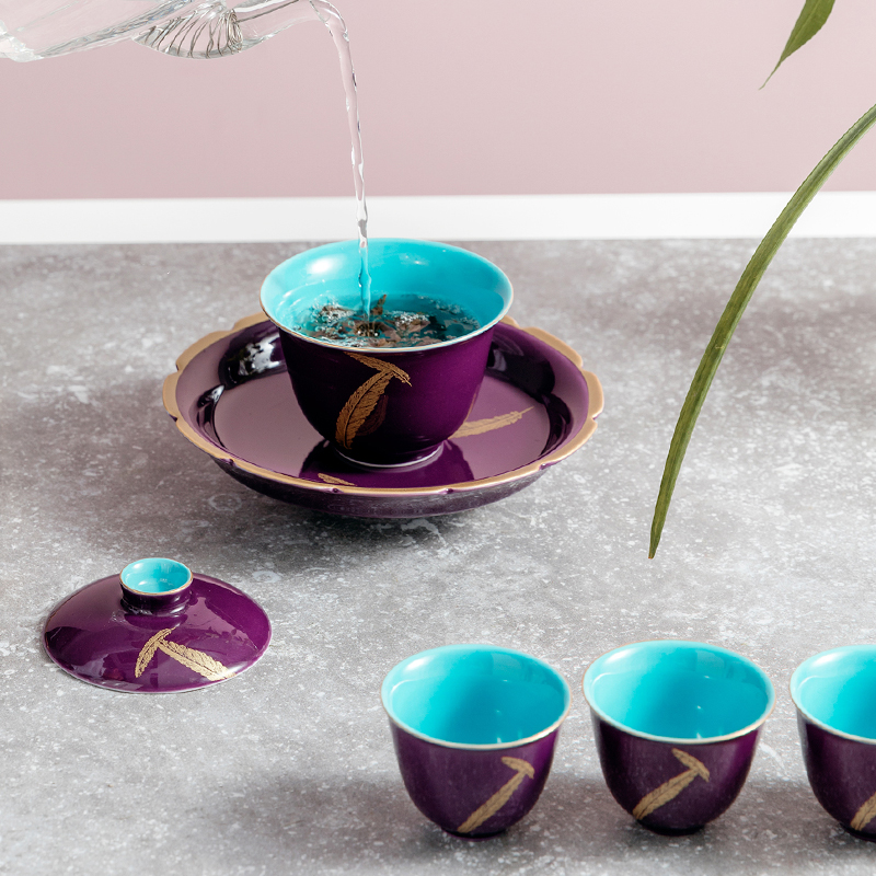 The Self - "appropriate content characteristics of purple Japanese dry pot bearing small ceramic tea accessories dry ground dip Taiwan tea saucer