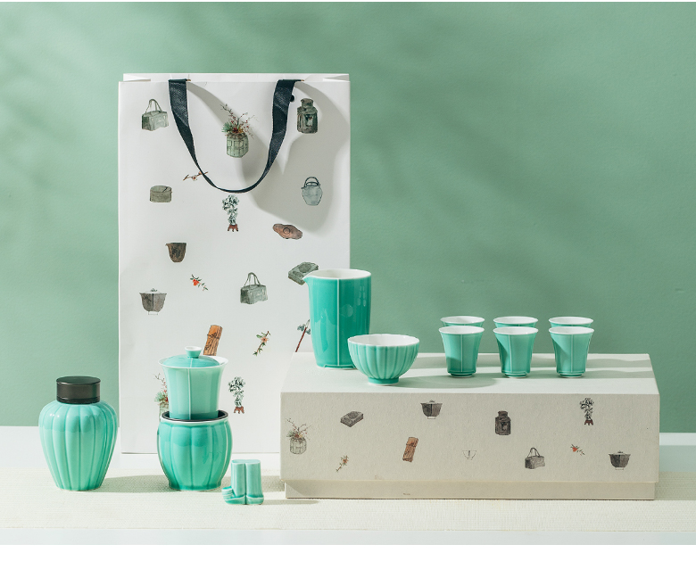 The Self - "appropriate content iris green tea pot seal pot small POTS jar of jingdezhen ceramic tea storage tanks