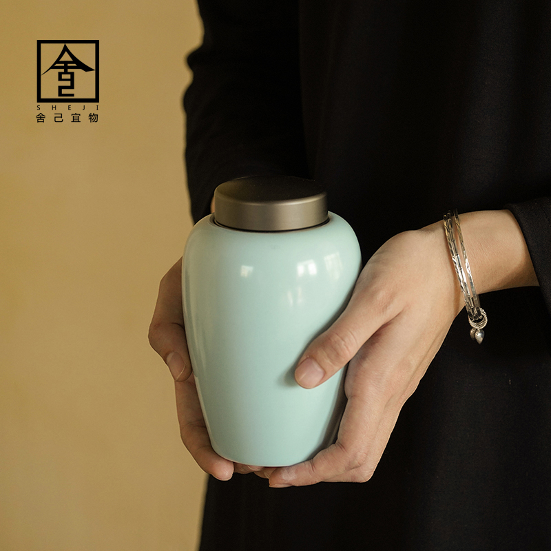 The Self - "appropriate content of jingdezhen caddy fixings POTS sealed as cans of child sealed ceramic jar with cover with tin lid