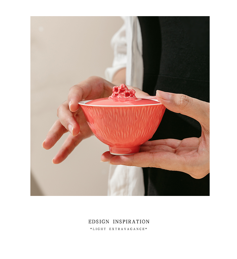 The Self - "appropriate content carmine tureen jingdezhen manual single cup bowl tea Japanese kung fu tea set