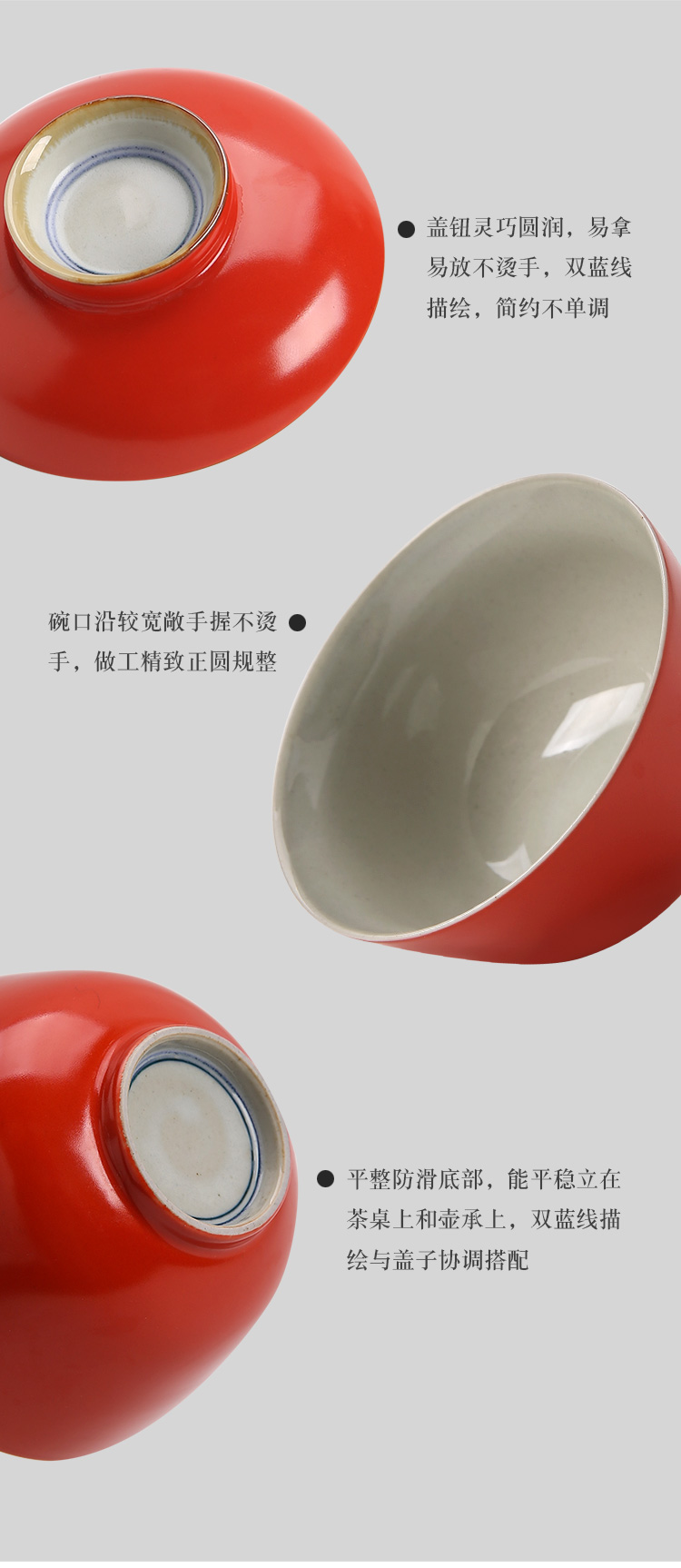 Jingdezhen manually without Joe tureen bowl three cups to tea bags are matte enrolled white porcelain coarse pottery single GaiWanCha suit