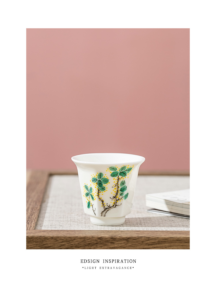 The Self - "appropriate content hand - made jingdezhen ceramic cups Japanese sample tea cup kung fu tea set contracted by hand