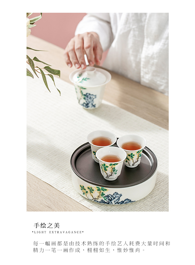 The Self - "appropriate content hand - made jingdezhen ceramic cups Japanese sample tea cup kung fu tea set contracted by hand