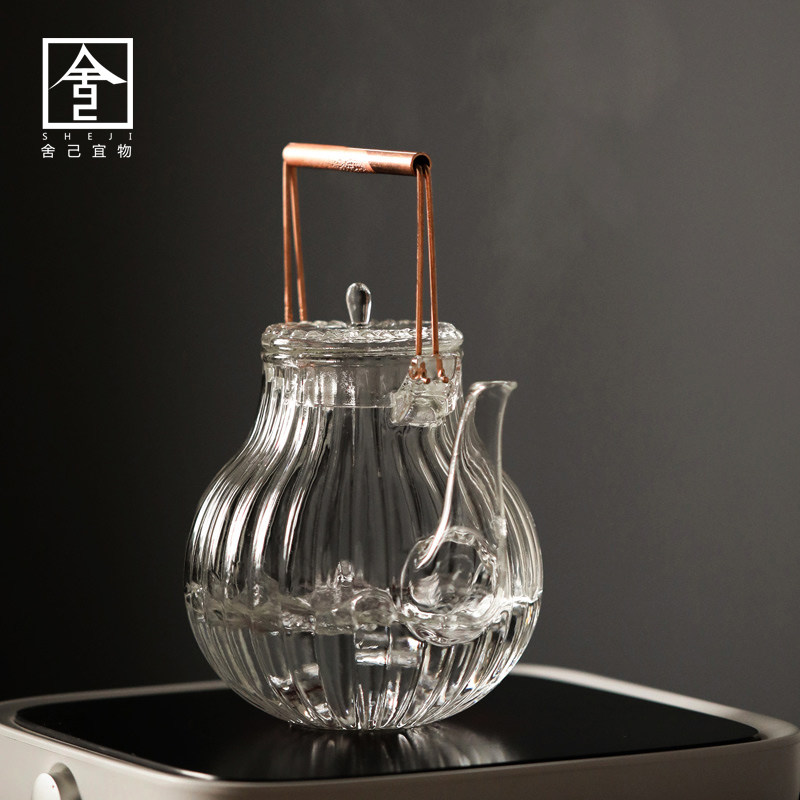 Heat resistant glass teapot boiled tea stove tea set glass pot home electric pottery stove cooking tea tea tea pot suit cooking tea set