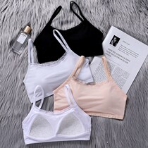 Underwear for primary school students female development period anti-bump 3-16 anti-bump sling tube top junior high school high school no steel ring bra
