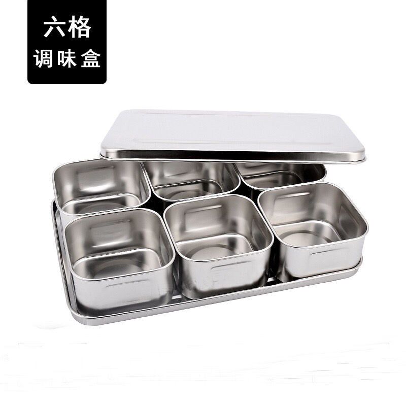 Stainless steel seasoning box mail box seasoning box mechanism flavor box canteen sample box food display box seasoning tank with cover