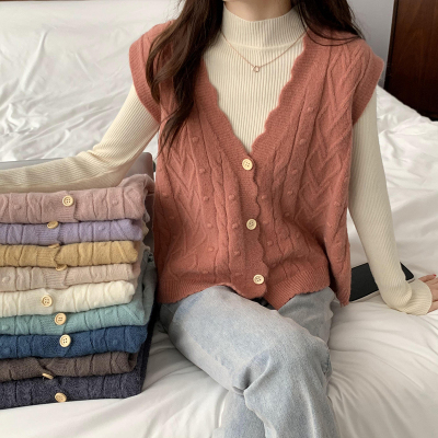 taobao agent Vest, spring sweater, knitted short jacket, sleevless