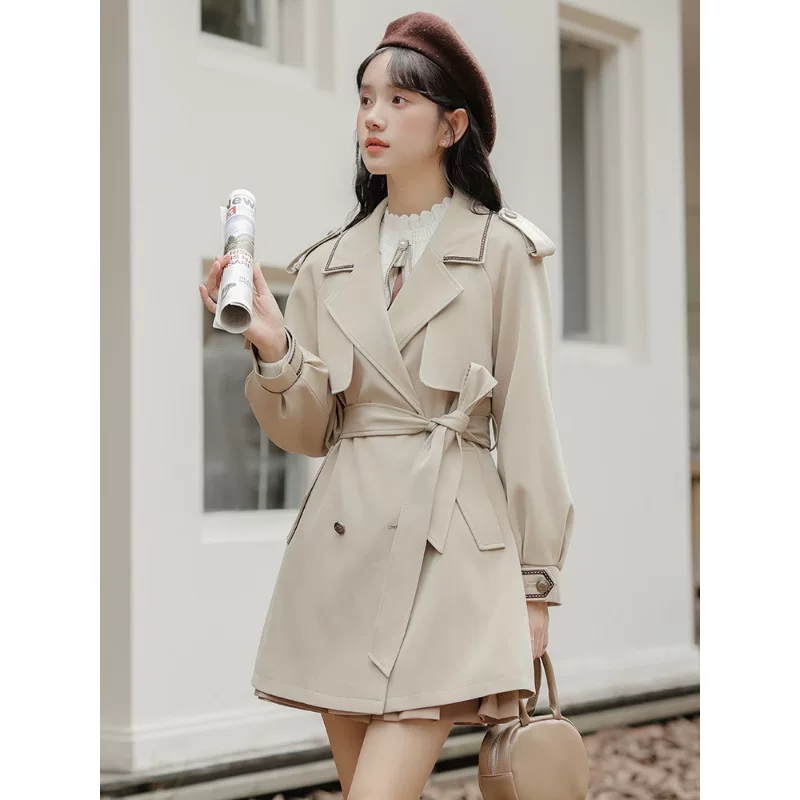 Осеннее trench coat, куртка, корейский стиль, для подростков, британский стиль