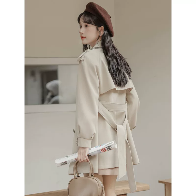 Осеннее trench coat, куртка, корейский стиль, для подростков, британский стиль