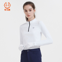 Yue Ma Hui Spring Autumn Seasons Equestrian T-shirt Long Sleeve Equestrian Equipment Suit Comfort Breathable Horse Riding Women Equestrian