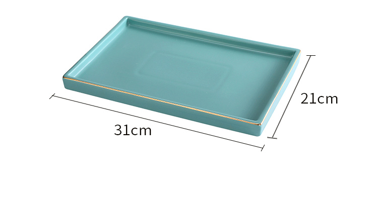 Nordic light see colour edge creative key-2 luxury coffee cups and saucers suit ceramic household afternoon tea coffee equipment with tray