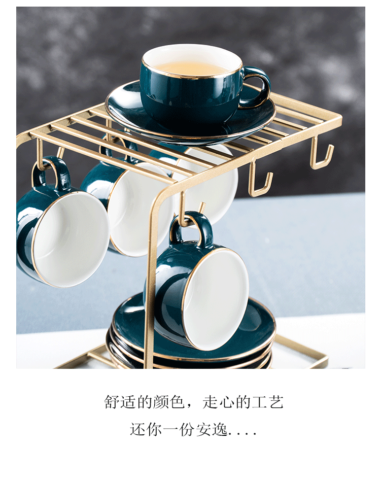 European malachite green tea ceramic teapot set glass flower tea light key-2 luxury ins scented tea mercifully pot of fruit