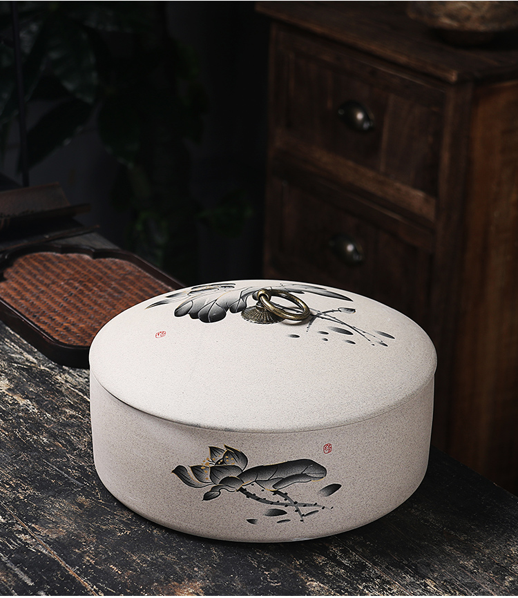 Puer tea cake tea pot ceramic seal can receive a case bigger sizes wake receives white tea tea box of household