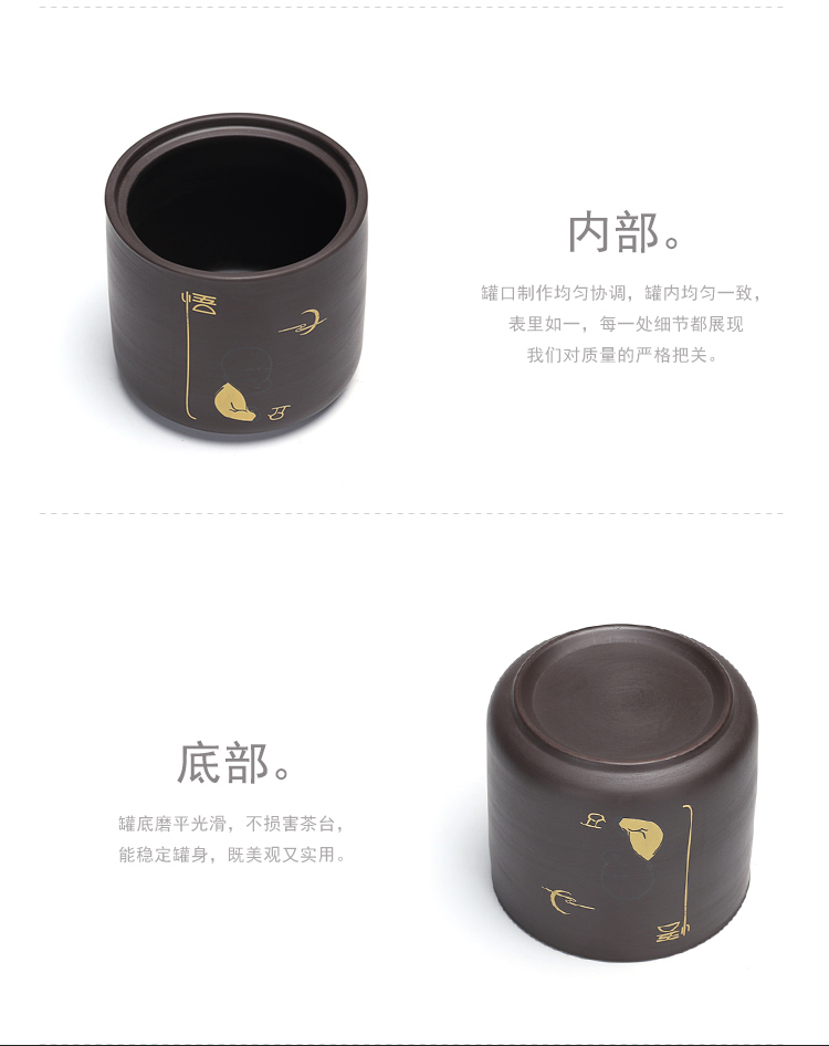 Receives violet arenaceous caddy fixings ceramic seal pot small medium save tea storage tank with portable tea caddy fixings tea sets