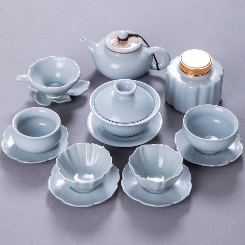 Ceramic tea set suit small household set your up kung fu tea set contracted three just tureen tea cups of a complete set of the teapot