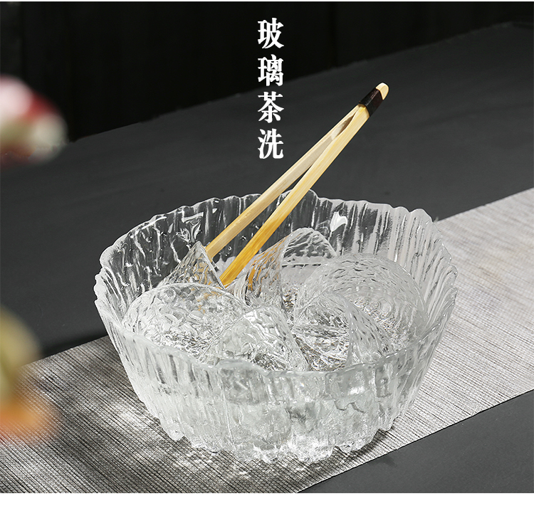 Treasure minister 's hot tea for wash large glass wash bucket tea cups to wash bowl with water, after the writing brush washer tea accessories