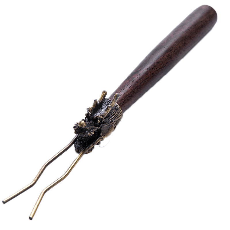 Treasure minister 's wooden handle, copper iron tea pot of fork parts cast iron pot bamboo pot fork brother lid clip