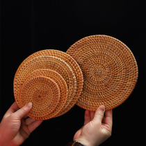 Nian Cheng tea cup mat heat insulation mat Kung Fu tea anti-hot rattan mat pot mat tea ceremony Zen Japanese bamboo tea cup holder