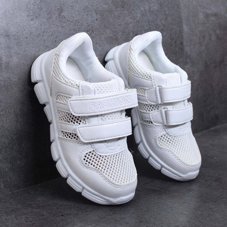 Buy Children's white sports shoes boys breathable mesh surface primary