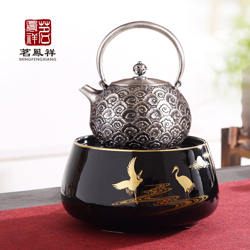 Tea Fengxiang Ceramic Black Crystal Stove Cooking Tea Stove Home Silent High Power Glass Pot Iron Jug Light Wave Oven Mini Magnetic Stove