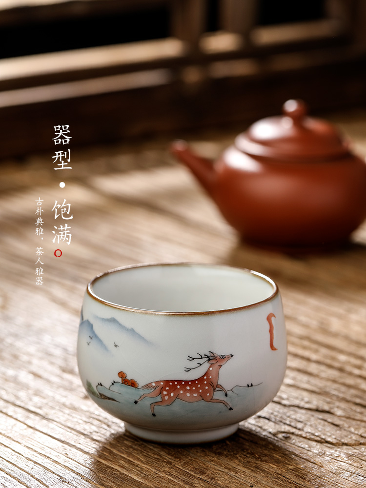 Jingdezhen pure manual your up kung fu tea master cup single CPU hand - made ferro, sample tea cup single ceramic cups