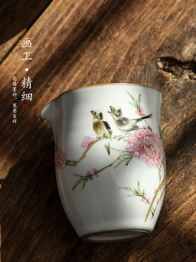 Xu, Jiaxing hand - made peach blossom put water point your up fair can have a cup of tea ware jingdezhen ceramics by hand points to kung fu tea set