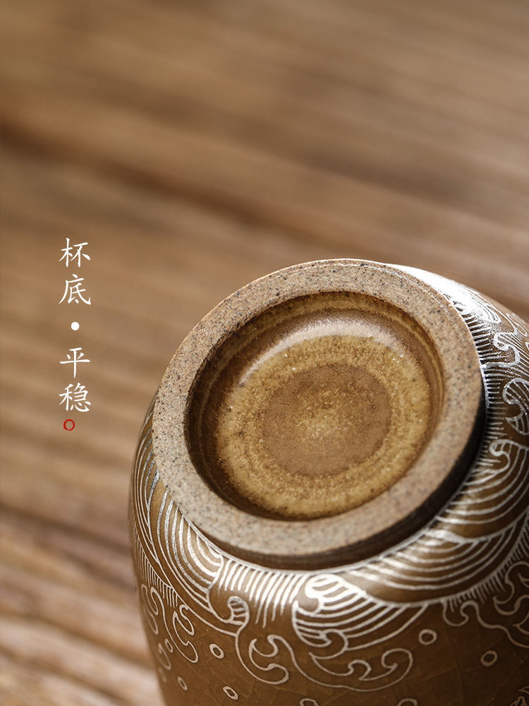 Jingdezhen checking silver made zodiac dragon master cup single cup your up kung fu tea cups ceramic sample tea cup single male