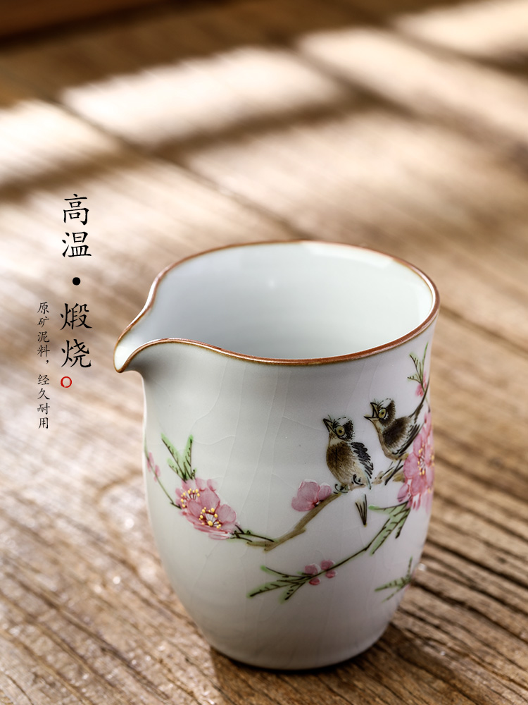 Xu, Jiaxing hand - made peach blossom put water point your up fair can have a cup of tea ware jingdezhen ceramics by hand points to kung fu tea set