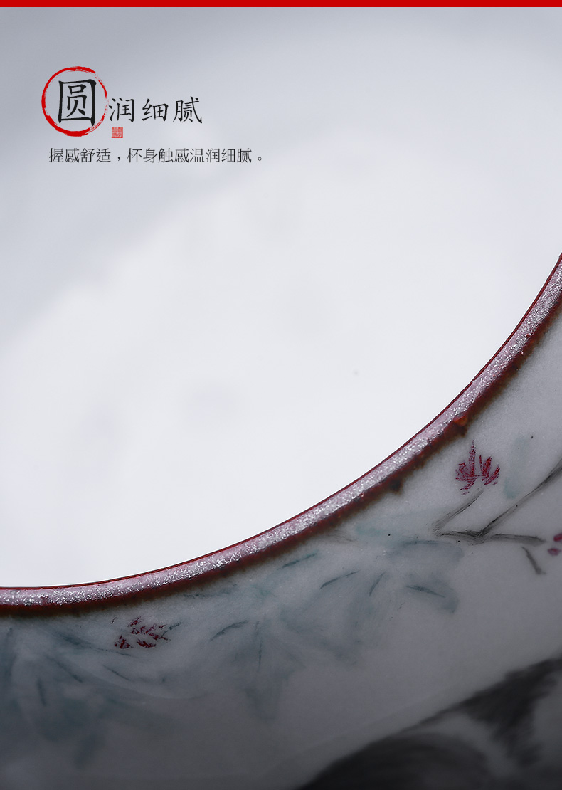 Your up hand - made the cat master of jingdezhen ceramic sample tea cup tea cup of pure manual single cup, tea sets female kung fu tea cups