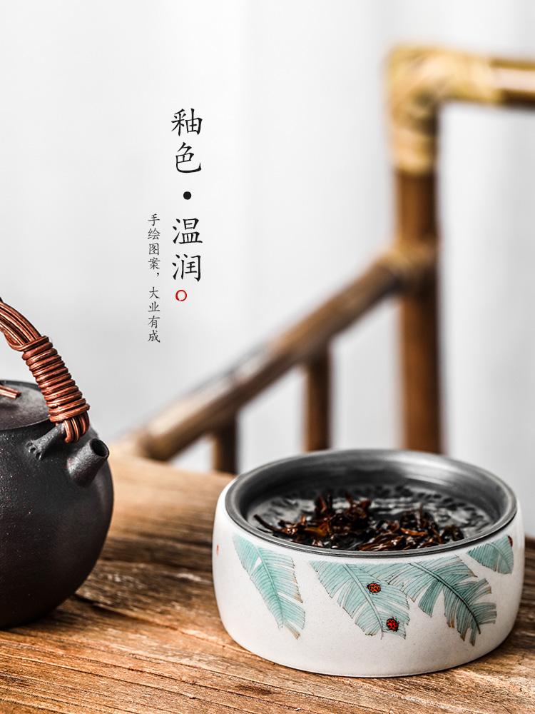 Plant ash glaze pot of bearing dry mercifully machine saving water bearing jingdezhen ceramic tea pure manual washing small built water tea tray