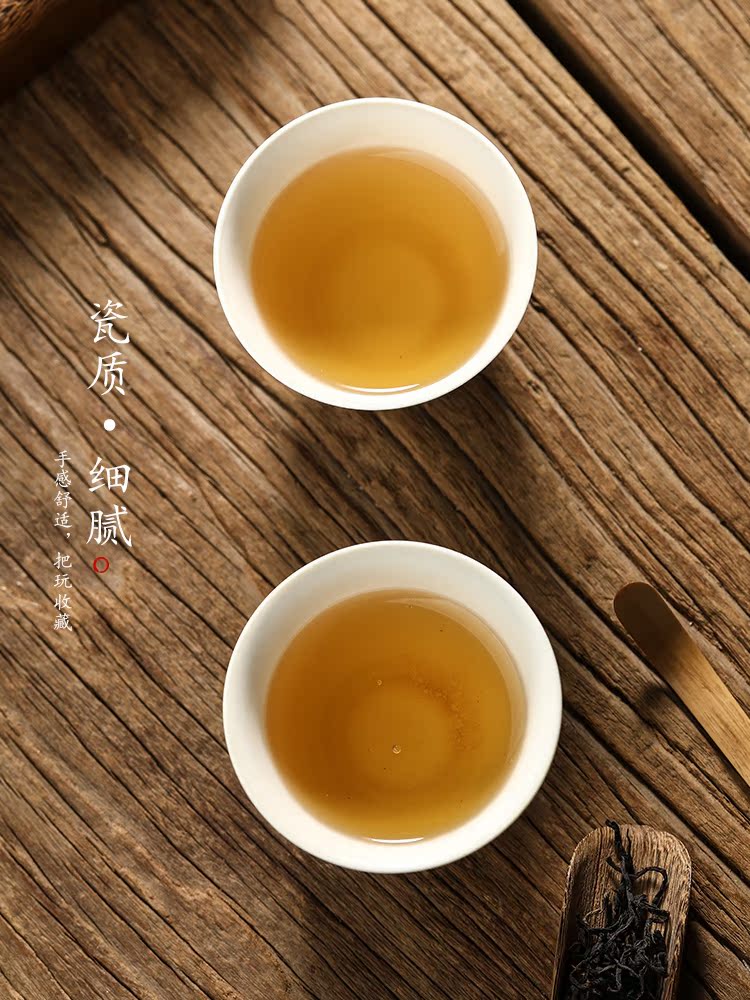 Pure manual kung fu tea master cup single CPU jingdezhen hand - made painting of flowers and a single color glazed pottery ceramic cup sample tea cup