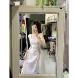 Ретро платье, небольшой дизайнерский корсет без рукавов, белая длинная юбка, французский ретро стиль, тренд сезона