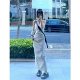 Летнее платье, приталенный корсет, длинная юбка