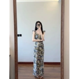 Летнее приталенное платье, приталенная длинная юбка, изысканный стиль, французский стиль