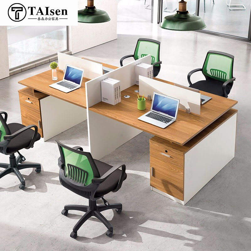 Office computer desk modern minimalist finance desk 2 4 people open staff table position Ganova office furniture