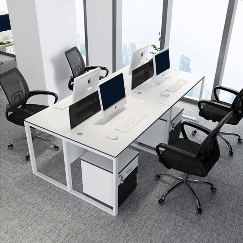 Chengdu Staff Desk Brief Brief Modern 4 People Office Computer Table And Chairs Portfolio Office Furniture