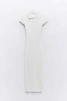 Spring and summer new women's POLO collar ribbed slim-fitting short-sleeved dress 0858316 251