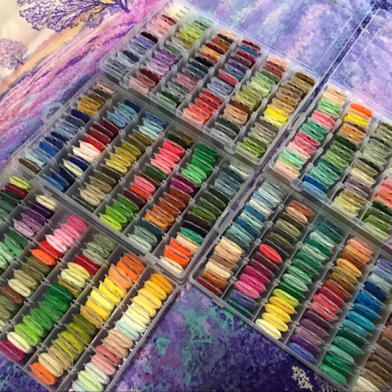 About 15 DIY hand-made materials Cross-stitch thread Missing thread patch thread Embroidery thread Cross-stitch wiring color cotton thread