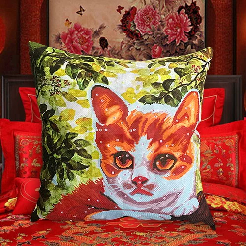 Мультяшная милая подушка, наволочка для влюбленных, «сделай сам», коллекция 2021, с вышивкой