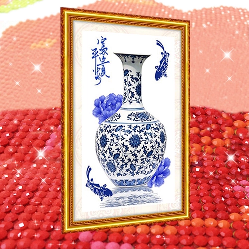 Синий и белый фарфор 2021 Новый 5D Хрустальная бриллиантовая наклейка