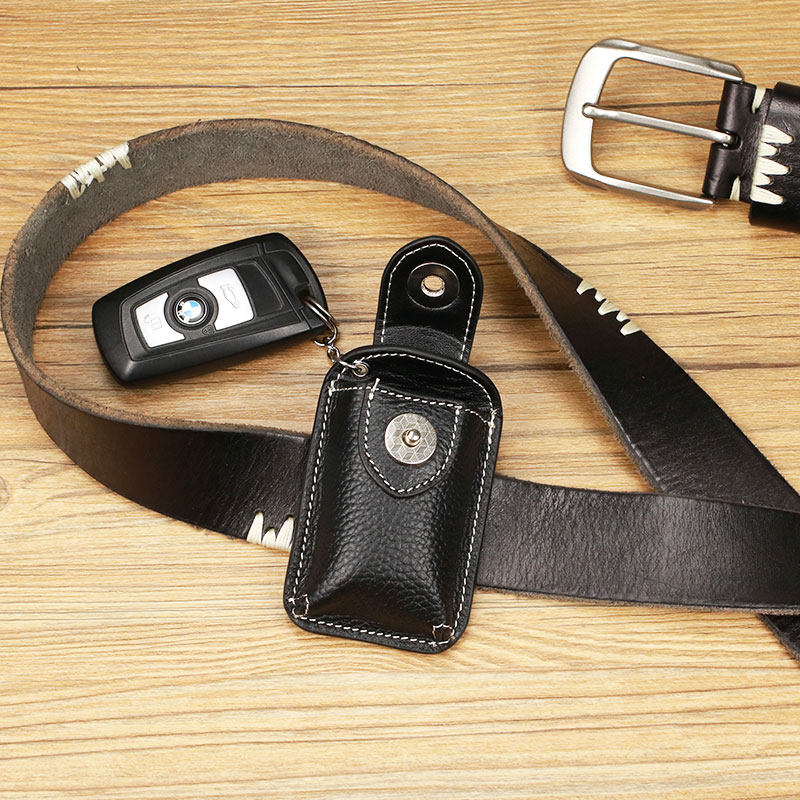Hung Waist Wearing Girdle Wearing Strap Car Key Bag Men Genuine Leather Bull Leather Personality Mini Multifunction Universal Protection